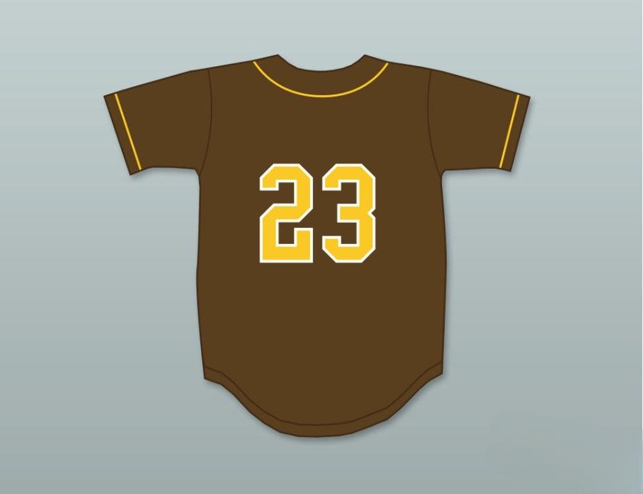 Custom Any Name Number KRIS BRYANT 23 BONANZA HIGH SCHOOL   BROWN BASEBALL JERSEY 3 Top Stitched S-6XL