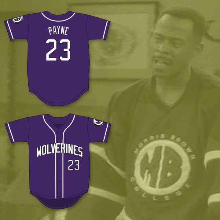 Custom Any Name Number MARTIN PAYNE 23 MORRIS BROWN COLLEGE WOLVERINES PURPLE BASEBALL JERSEY Top Stitched S-6XL