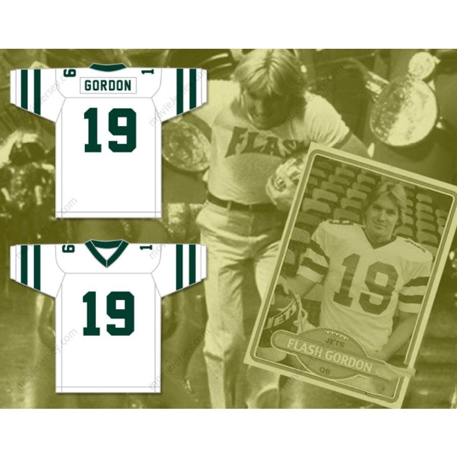 CUSTOM ANY Name Number FLASH GORDON 19 PRO CAREER WHITE Football Jersey Top Stitched S-6XL
