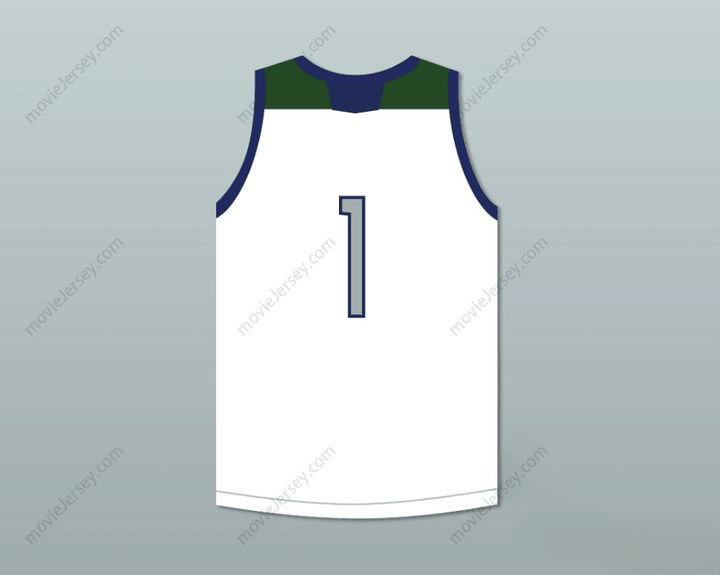 CUSTOM ANY Name Number LAMELO BALL 1   HIGH SCHOOL HUSKIES WHITE BASKETBALL JERSEY Top Stitched S-6XL