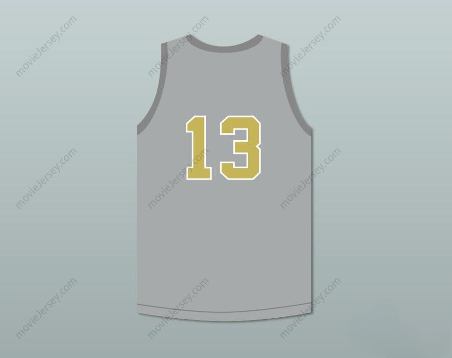CUSTOM ANY Name Number BRANDON INGRAM 13  HIGH SCHOOL VIKINGS GRAY BASKETBALL JERSEY Top Stitched S-6XL