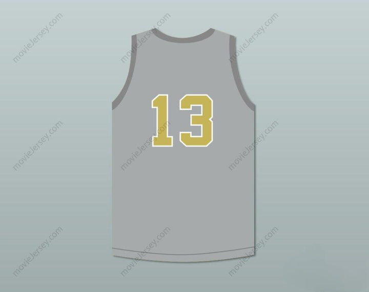 CUSTOM ANY Name Number BRANDON INGRAM 13  HIGH SCHOOL VIKINGS GRAY BASKETBALL JERSEY Top Stitched S-6XL