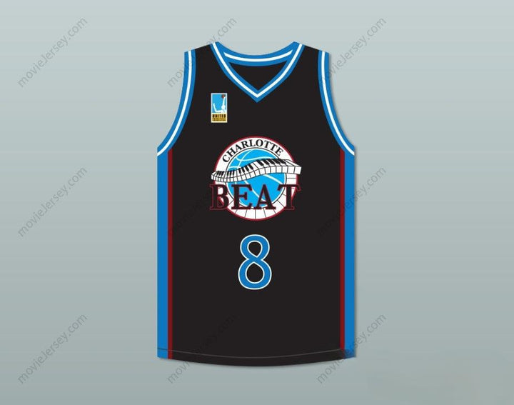 CUSTOM ANY Name Number JAMAL JEFFRIES 8 CHARLOTTE BEAT HOME BASKETBALL JERSEY WITH UBA PATCH JUWANNA MANN Top Stitched S-6XL