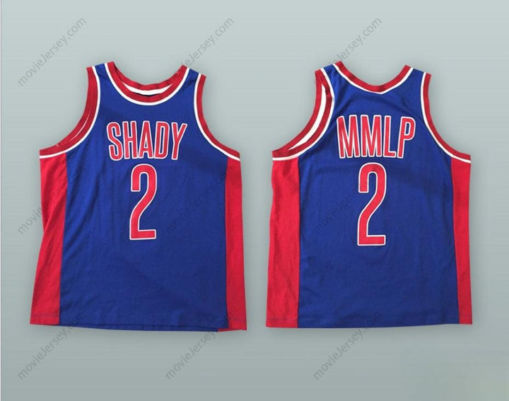 CUSTOM ANY Name Number SLIM SHADY 2 MMLP BLUE BASKETBALL JERSEY Top Stitched S-6XL