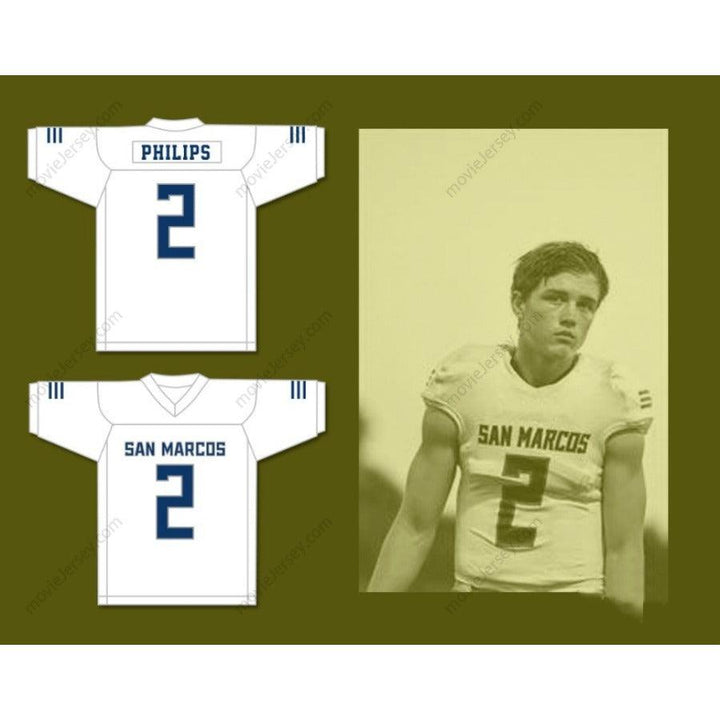 CUSTOM ANY Name Number KYLE PHILIPS 2 SAN MARCOS HIGH SCHOOL KNIGHTS Football Jersey Top Stitched S-6XL