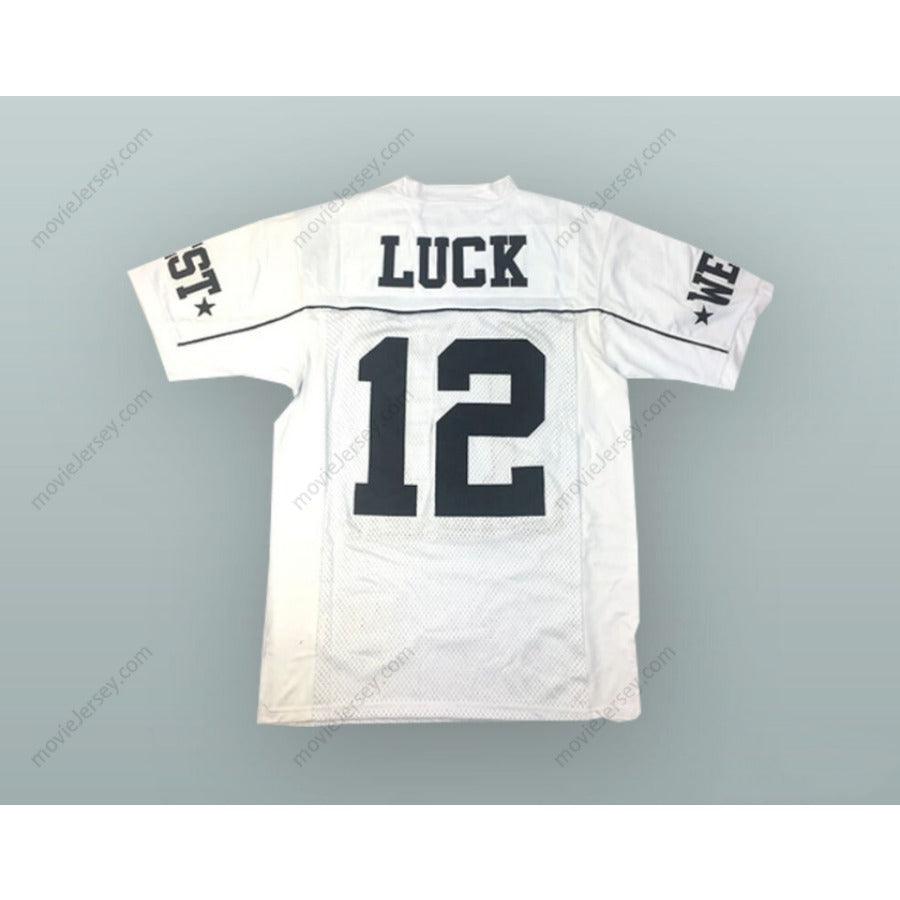 CUSTOM ANY Name Number ANDREW LUCK 12 U.S. ARMY HIGH SCHOOL ALL-AMERICAN WEST WHITE FOOTBALL JERSEY Top Stitched S-6XL