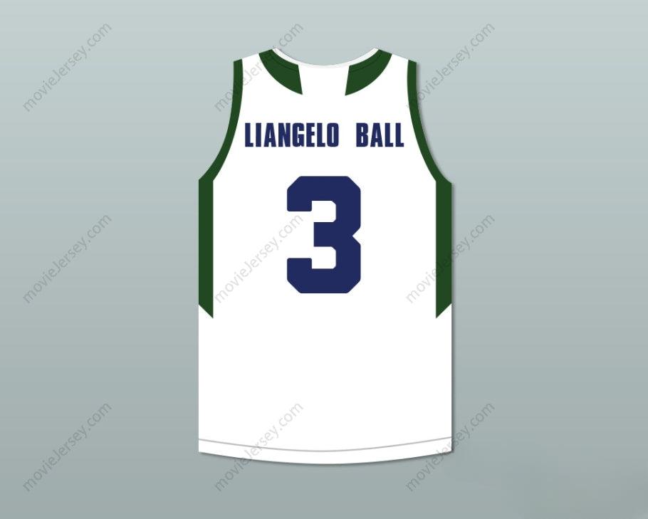 CUSTOM ANY Name Number LIANGELO BALL 3 CHINO HILLS HUSKIES WHITE BASKETBALL JERSEY WITH PATCH 2 Top Stitched S-6XL