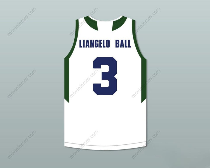 CUSTOM ANY Name Number LIANGELO BALL 3 CHINO HILLS HUSKIES WHITE BASKETBALL JERSEY WITH PATCH 2 Top Stitched S-6XL