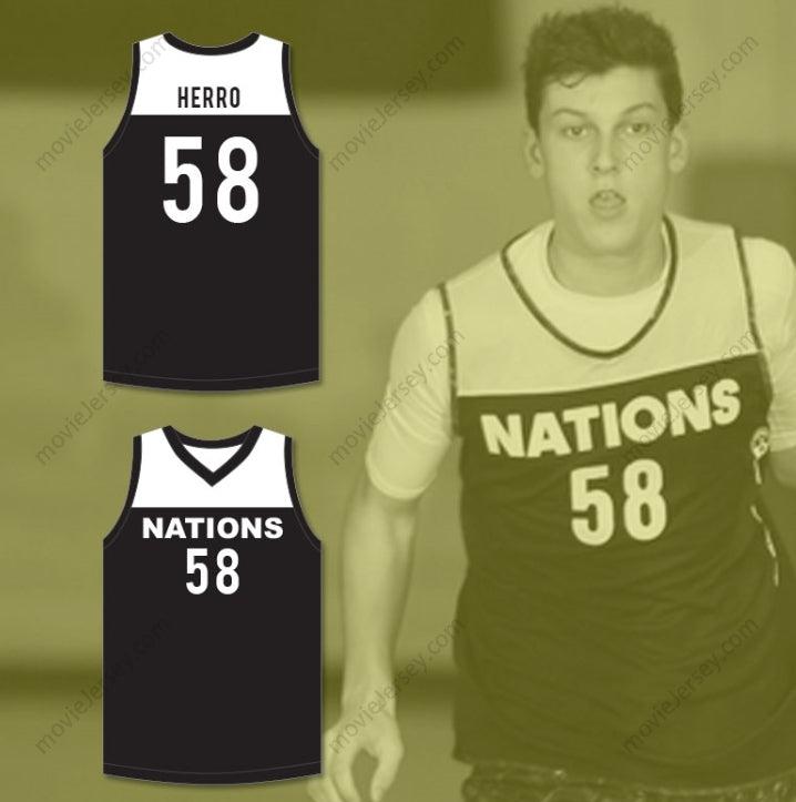 CUSTOM ANY Name Number TYLER HERRO 58 NATIONS BLACK BASKETBALL JERSEY Top Stitched S-6XL