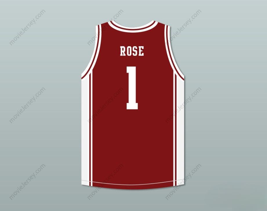 CUSTOM ANY Name Number DERRICK ROSE 1 MEAN STREETS EXPRESS MAROON BASKETBALL JERSEY AAU Top Stitched S-6XL