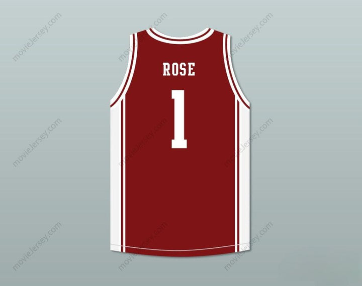 CUSTOM ANY Name Number DERRICK ROSE 1 MEAN STREETS EXPRESS MAROON BASKETBALL JERSEY AAU Top Stitched S-6XL