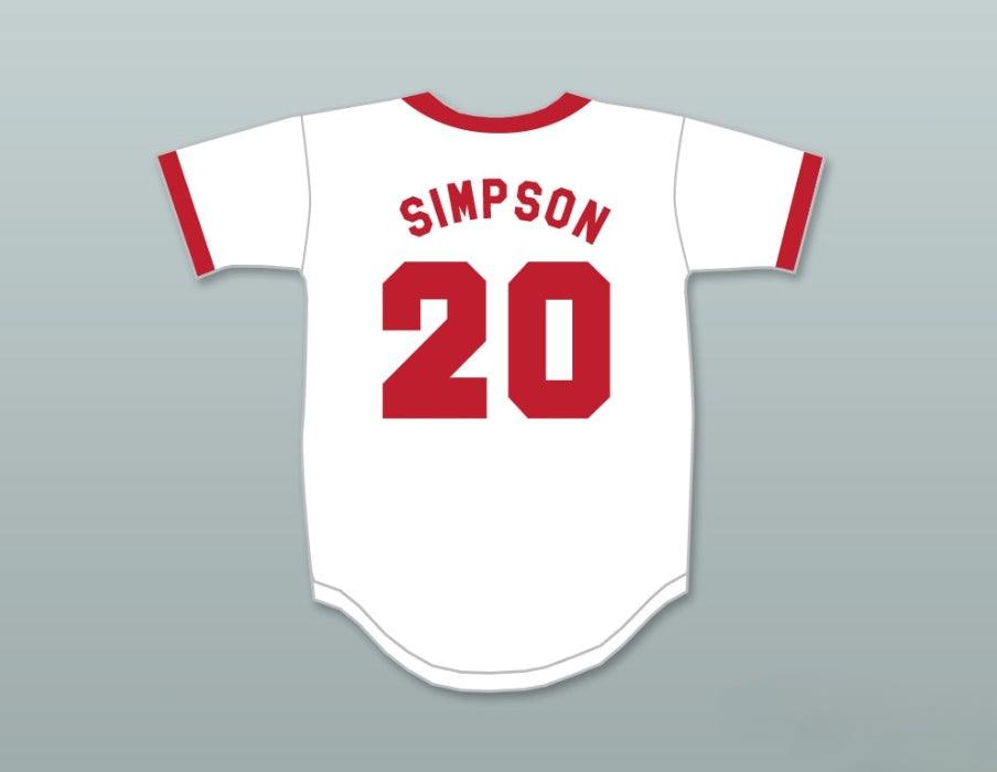 Custom Any Name Number HOMER SIMPSON 20  ISOTOPES BASEBALL JERSEY Top Stitched S-6XL