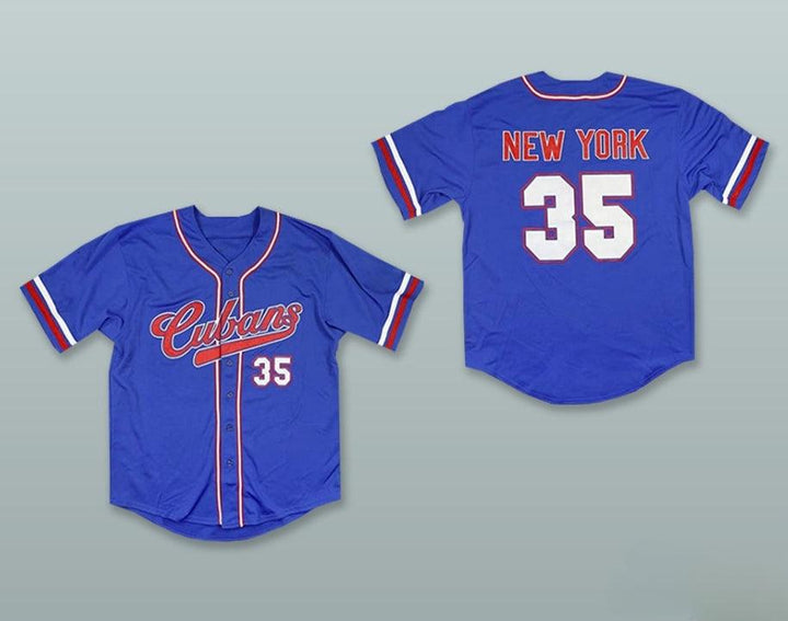 Custom Any Name Number   CUBANS 35 NEGRO LEAGUE BLUE BASEBALL JERSEY S-6XL