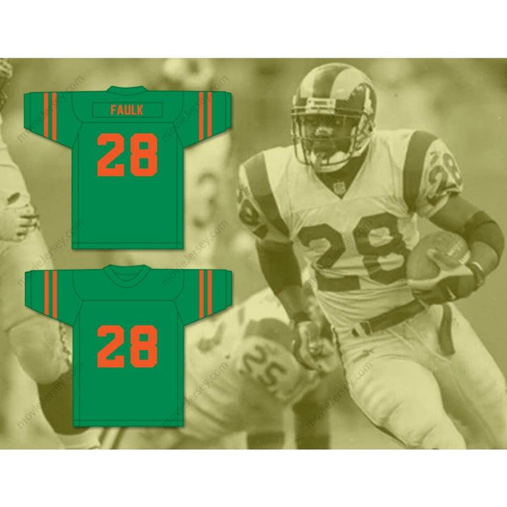 CUSTOM ANY Name Number MARSHALL FAULK 28 G. W. CARVER HIGH SCHOOL RAMS Football Jersey Top Stitched S-6XL