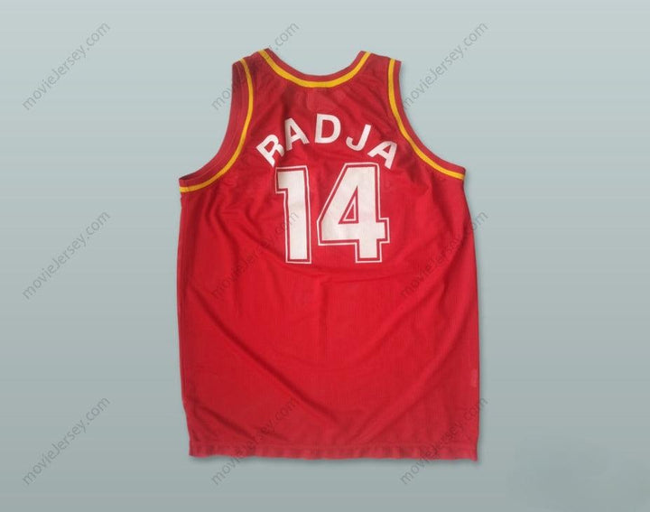 CUSTOM ANY Name Number DINO RADJA 14 MESSAGGERO ROMA RED BASKETBALL JERSEY Top Stitched S-6XL