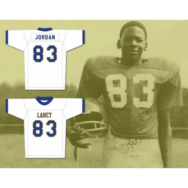 CUSTOM ANY Name Number LANEY MICHAEL JORDAN 83 HIGH SCHOOL FOOTBALL JERSEY WITH PATCH Top Stitched S-6XL