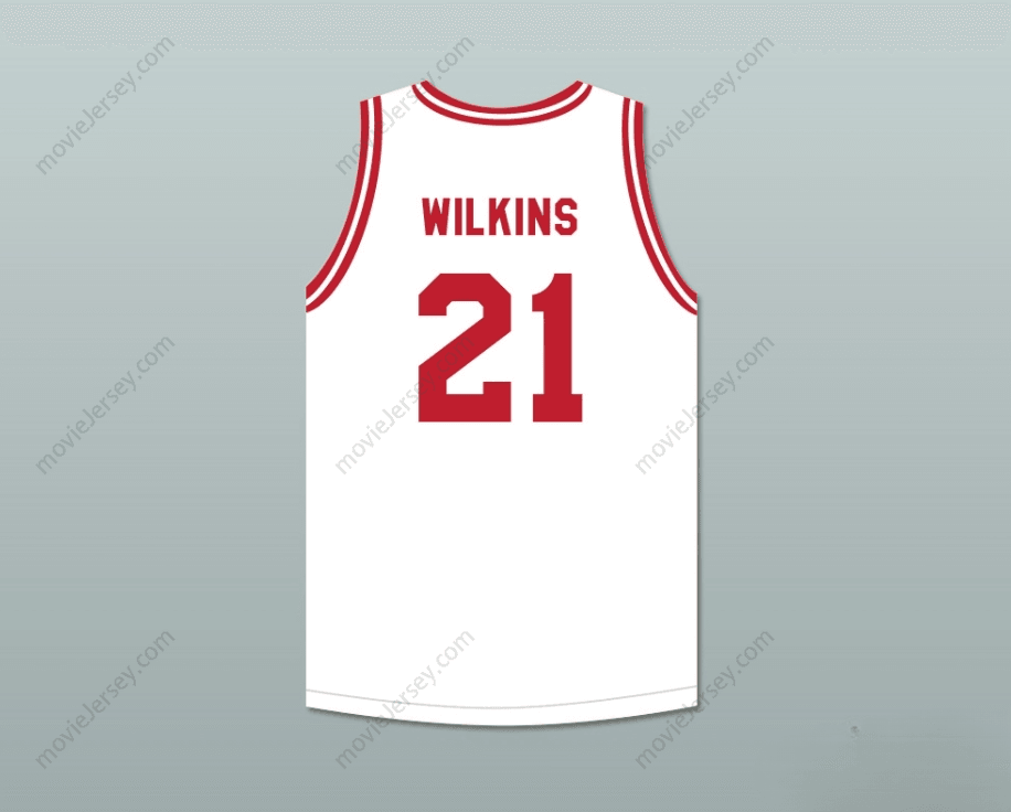 CUSTOM ANY Name Number DOMINIQUE WILKINS 21 PUSH EXCEL PRO BASKETBALL CLASSIC WHITE BASKETBALL JERSEY 1988 CHARITY EVENT Top Stitched S-6XL