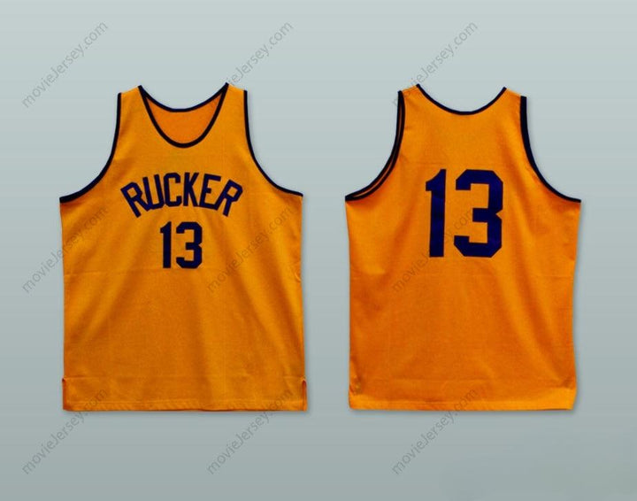 CUSTOM ANY Name Number 1946 RUCKER PARK NYC 13 ORANGE BASKETBALL JERSEY Top Stitched S-6XL