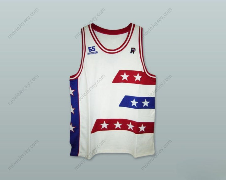 CUSTOM ANY Name Number RUCKER ALL STARS 55 WHITE BASKETBALL JERSEY Top Stitched S-6XL