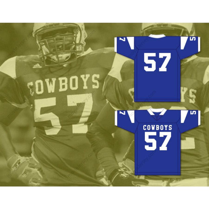 CUSTOM ANY BLUE SHAQUIL BARRETT 57 BOYS TOWN HIGH SCHOOL FOOTBALL JERSEY