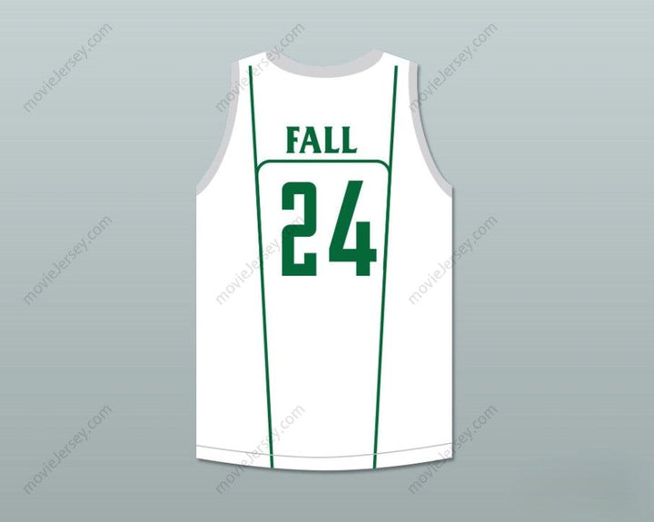 CUSTOM ANY Name Number TACKO FALL 24 LIBERTY CHRISTIAN PREP LIONS WHITE BASKETBALL JERSEY 2 Top Stitched S-6XL