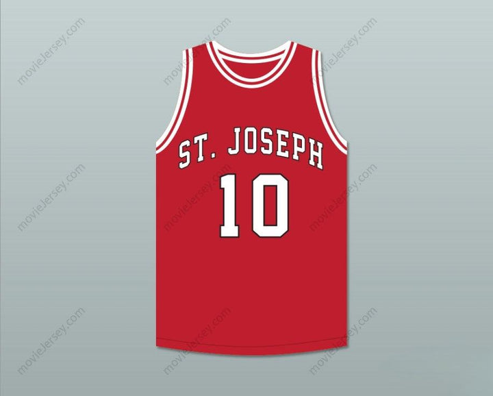 CUSTOM ANY Name Number ARTHUR AGEE 10 ST JOSEPH HIGH SCHOOL RED BASKETBALL JERSEY HOOP DREAMS Top Stitched S-6XL