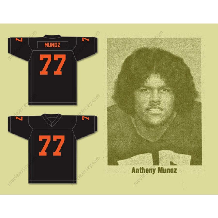 CUSTOM ANY Name Number CUSTOM ANTHONY MUNOZ 77 CHAFFEY HIGH SCHOOL TIGERS FOOTBALL JERSEY Top Stitched S-6XL
