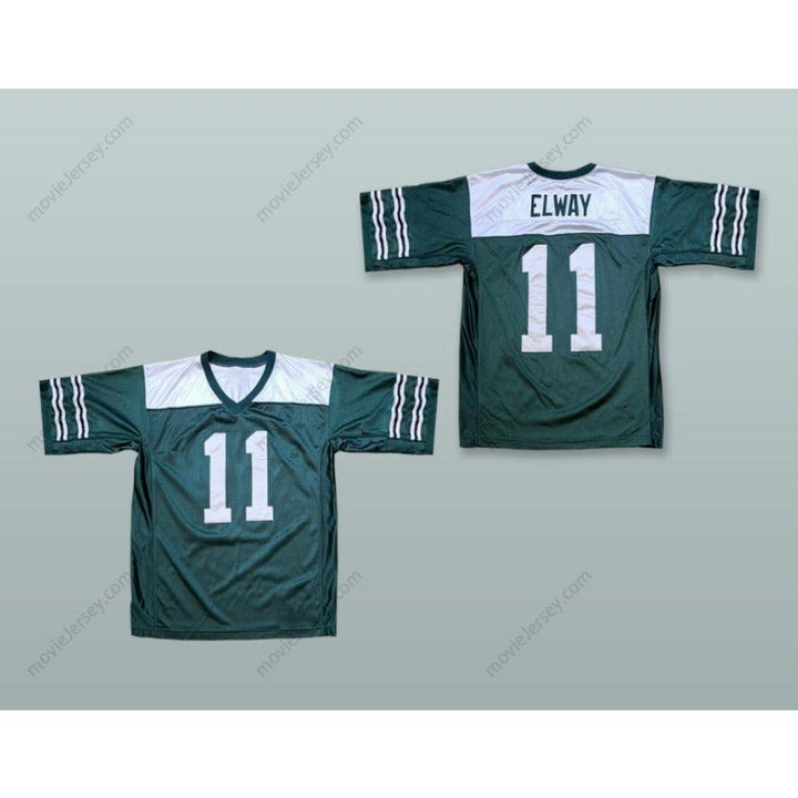 CUSTOM ANY Name Number JOHN ELWAY 11 GRANADA HILLS CHARTER HIGH SCHOOL DARK GREEN FOOTBALL JERSEY Top Stitched S-6XL