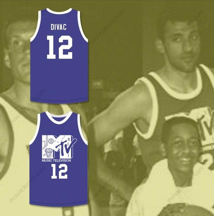 CUSTOM ANY Name Number VLADE DIVAC 12 BASKETBALL JERSEY FIRST ANNUAL ROCK N' JOCK B-BALL JAM 1991 Top Stitched S-6XL