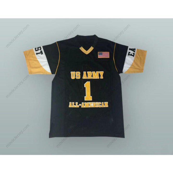 CUSTOM ANY Name Number STEFON DIGGS 1 U.S. ARMY HIGH SCHOOL ALL-AMERICAN EAST BLACK FOOTBALL JERSEY Top Stitched S-6XL