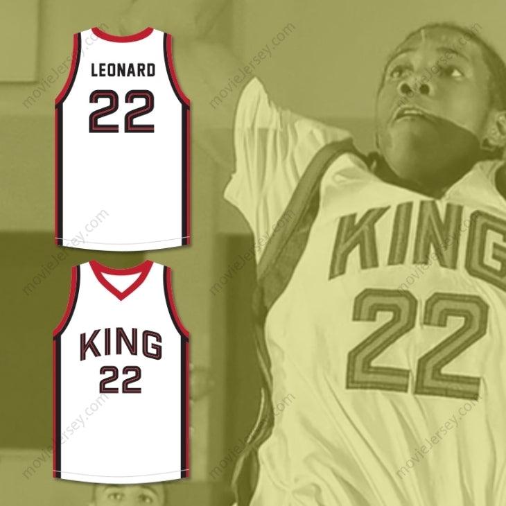 CUSTOM ANY Name Number KAWHI LEONARD 22 MARTIN LUTHER KING HIGH SCHOOL  WHITE BASKETBALL JERSEY 8 Top Stitched S-6XL