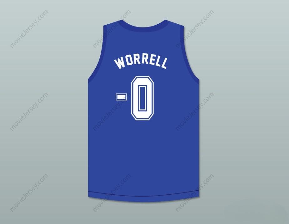 CUSTOM ANY Name Number ERNEST P. WORRELL 0 CLEAN SWEEP BLUE BASKETBALL JERSEY SLAM DUNK ERNEST 2 Top Stitched S-6XL