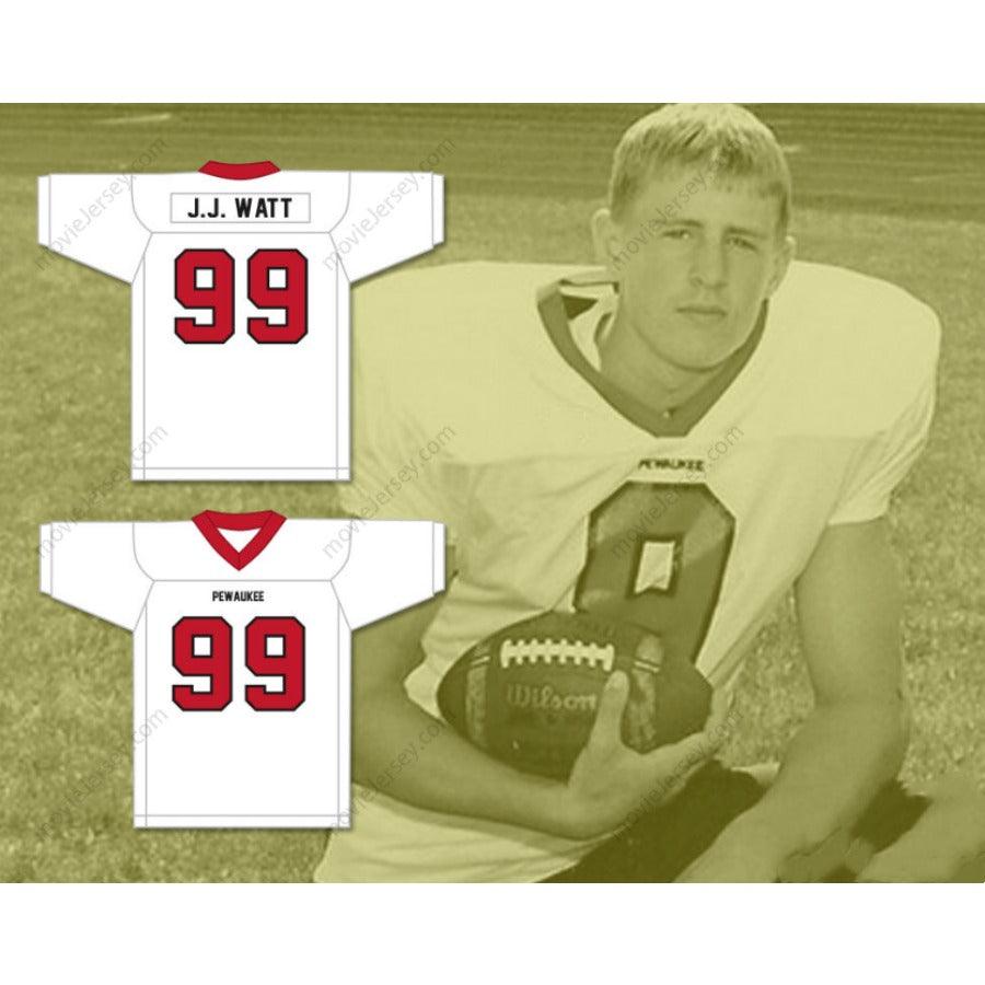 CUSTOM ANY Number WHITE JJ WATT 99 HIGH SCHOOL PIRATES FOOTBALL JERSEY
