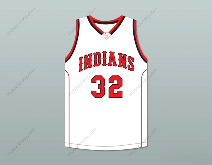 CUSTOM ANY Name Number JIMMER FREDETTE 32  INDIANS WHITE BASKETBALL JERSEY Top Stitched S-6XL