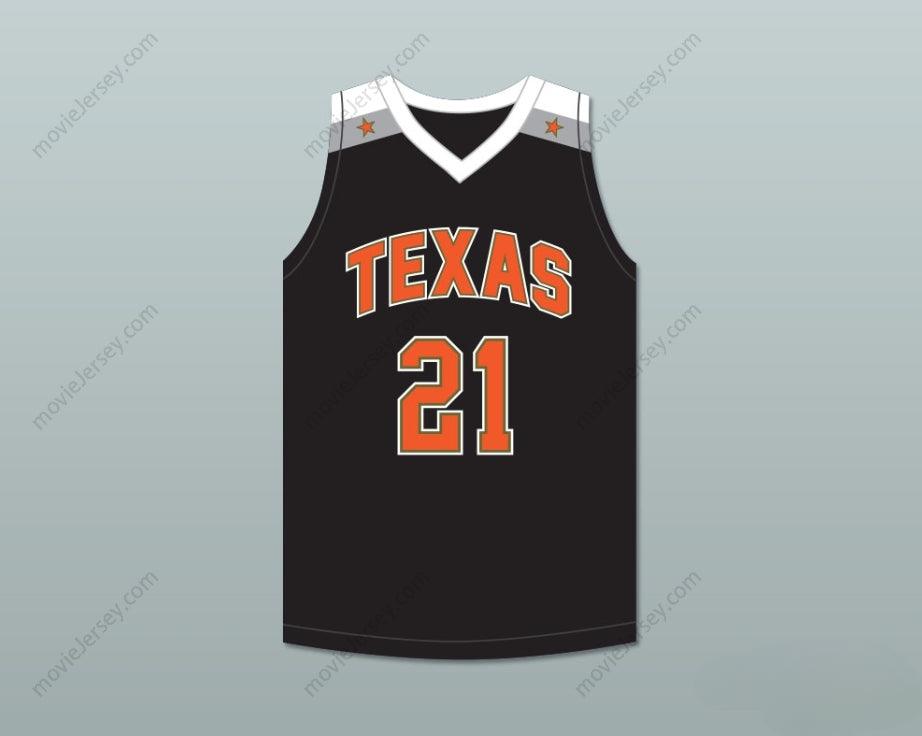 CUSTOM ANY Name Number PLAYER 21 TEXAS D1 AMBASSADORS  BLACK BASKETBALL JERSEY 1 Top Stitched S-6XL