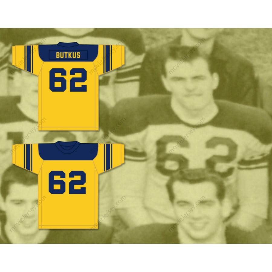 CUSTOM ANY Name Number DICK BUTKUS 62 CHICAGO VOCATIONAL HIGH SCHOOL NAVY BLUE FOOTBALL JERSEY Top Stitched S-6XL