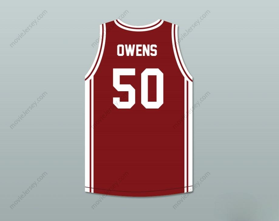 CUSTOM ANY Name Number TERRELL OWENS 50 BENJAMIN RUSSELL HIGH SCHOOL WILDCATS MAROON BASKETBALL JERSEY Top Stitched S-6XL