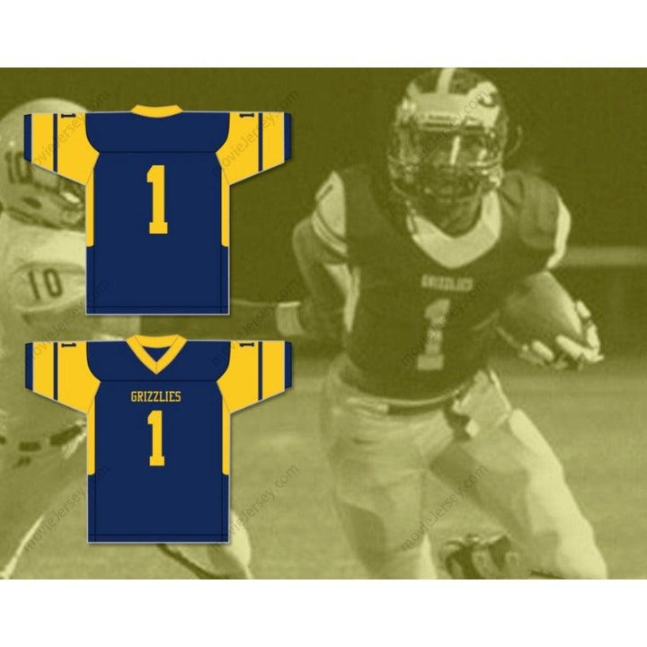 CUSTOM ANY Name Number BREECE HALL 1 WICHITA NORTHWEST HIGH SCHOOL GRIZZLIES Football Jersey Top Stitched S-6XL