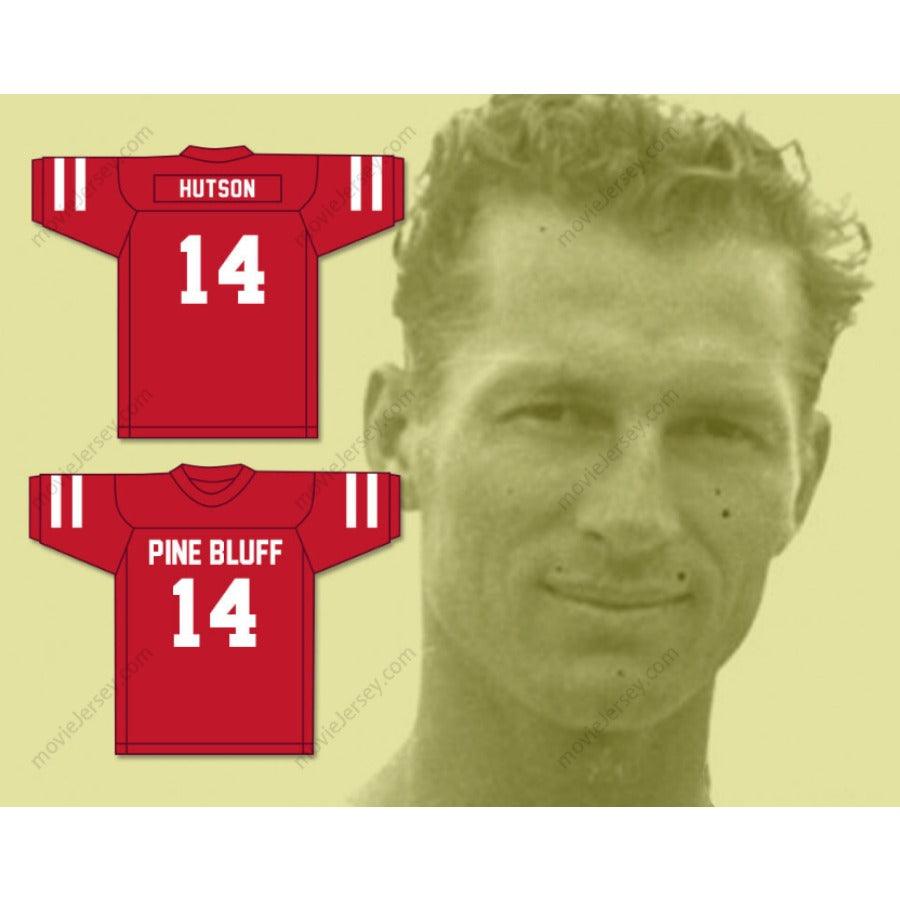 CUSTOM ANY Name Number DON HUTSON 14 PINE BLUFF ZEBRAS RED FOOTBALL JERSEY Top Stitched S-6XL