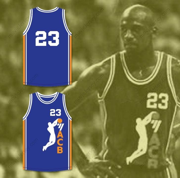 CUSTOM ANY Name Number  MICHAEL  23 ACB 1990 BARCELONA EXHIBITION GAME BLUE BASKETBALL JERSEY 1 Top Stitched S-6XL