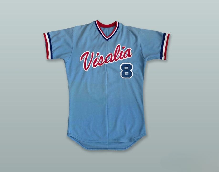 Custom Any Name Number OAKS 8 LIGHT BLUE BASEBALL JERSEY Top Stitched S-6XL