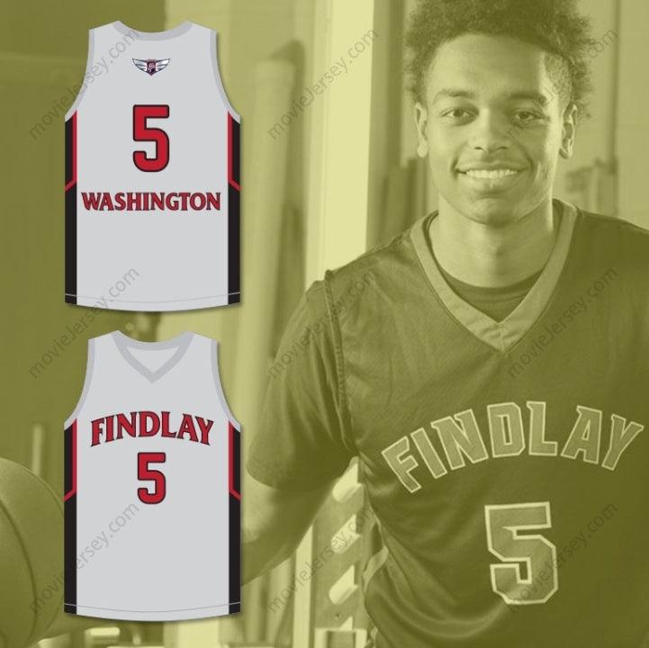 CUSTOM ANY Name Number P. J. WASHINGTON 5  PREP GRAY BASKETBALL JERSEY 2 Top Stitched S-6XL