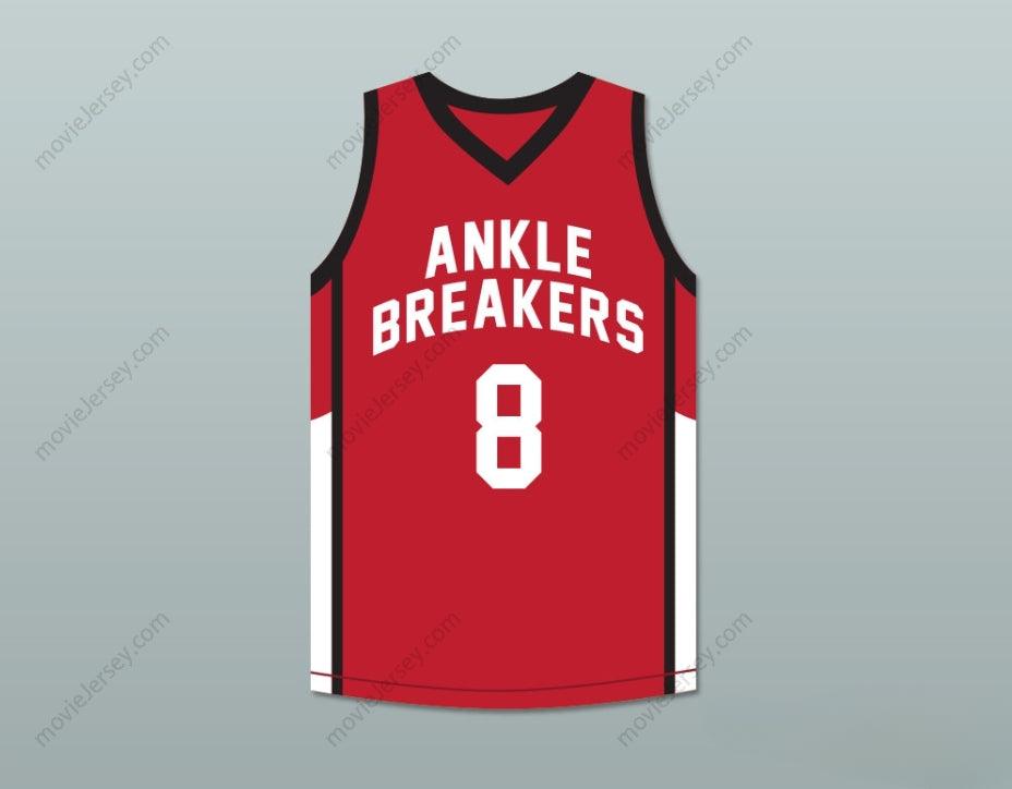 CUSTOM ANY Name Number CROSSOVER 8 ANKLE BREAKERS RED BASKETBALL JERSEY Top Stitched S-6XL