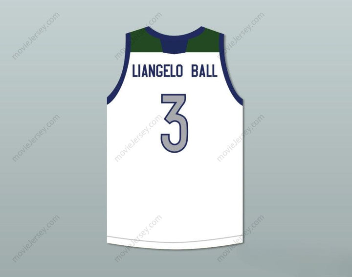 CUSTOM ANY Name Number LIANGELO BALL 3 CHINO HILLS HUSKIES WHITE BASKETBALL JERSEY WITH PATCH Top Stitched S-6XL