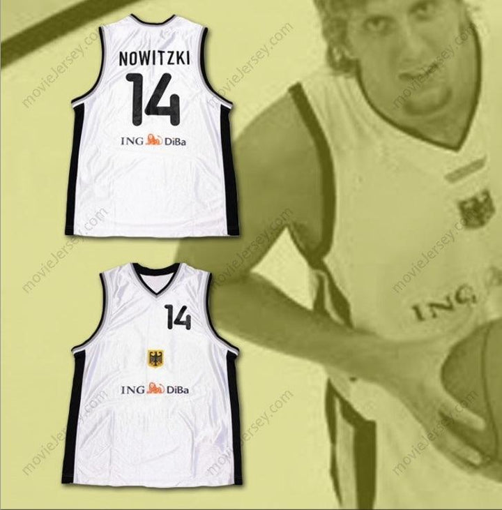 CUSTOM ANY Name Number DIRK NOWITZKI GERMANY MVP BASKETBALL JERSEY STITCH SEWN Top Stitched S-6XL