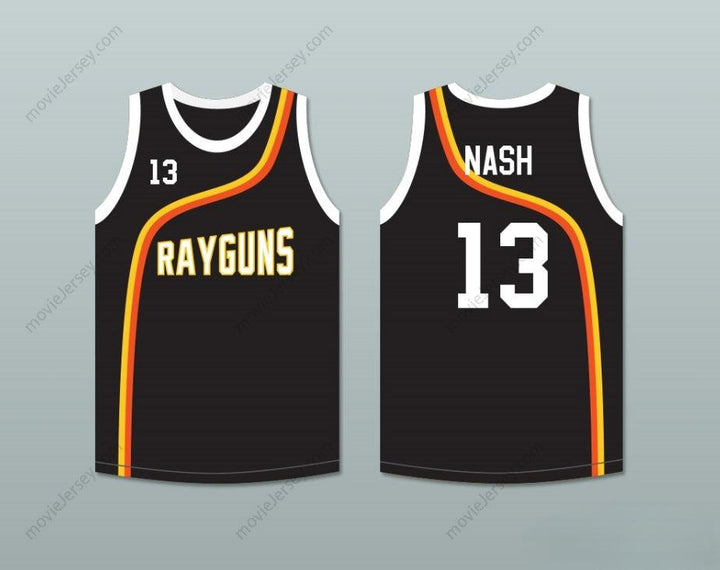 CUSTOM ANY Name Number STEVE NASH 13 ROSWELL RAYGUNS BLACK BASKETBALL JERSEY Top Stitched S-6XL