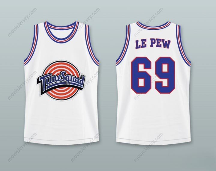 CUSTOM ANY Name Number SPACE JAM TUNE SQUAD PEPE LE PEW 69 BASKETBALL JERSEY STITCH SEWN Top Stitched S-6XL
