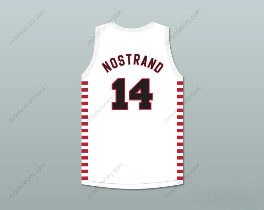 CUSTOM ANY Name Number GEORGE NOSTRAND 14 PROVIDENCE STEAMROLLERS WHITE BASKETBALL JERSEY WITH PATCH 1 Top Stitched S-6XL