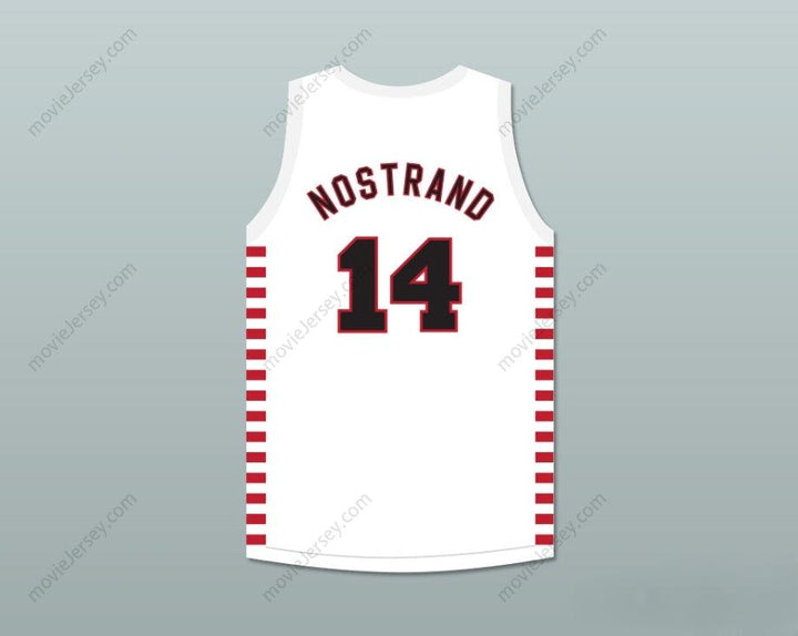 CUSTOM ANY Name Number GEORGE NOSTRAND 14 PROVIDENCE STEAMROLLERS WHITE BASKETBALL JERSEY WITH PATCH 1 Top Stitched S-6XL