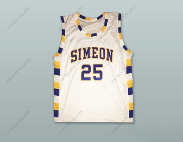 CUSTOM ANY Name Number  BEN WILSON 25 SIMEON CAREER ACADEMY WOLVERINES WHITE BASKETBALL JERSEY Top Stitched S-6XL